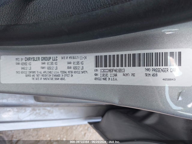 1C3CCCAB3FN616913 Chrysler 200 Limited