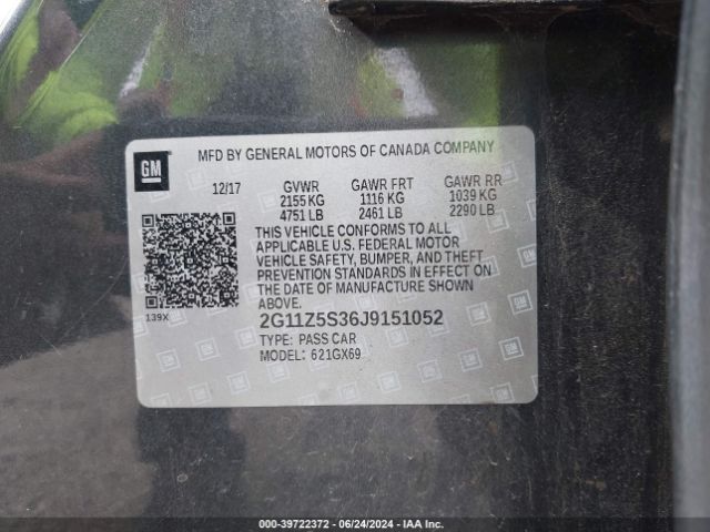 2G11Z5S36J9151052 Chevrolet IMPALA LS