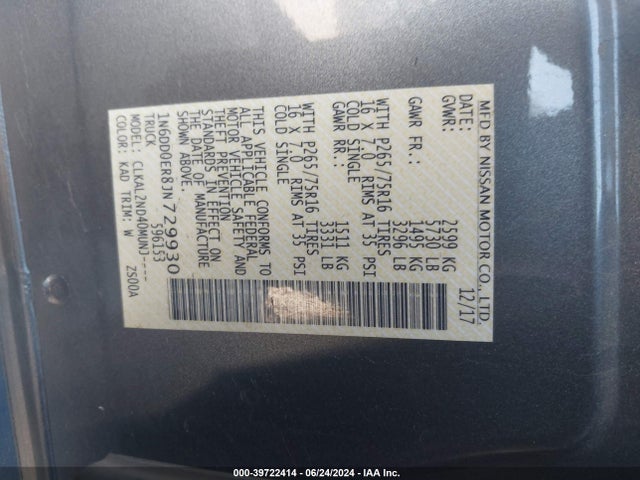 Nissan Frontier Desert Runner 2018 1N6DD0ER8JN729930 Image 9