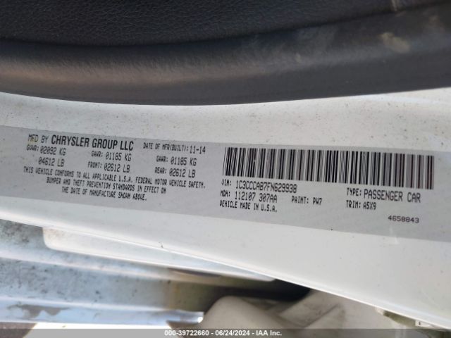 1C3CCCAB7FN629938 Chrysler 200 Limited