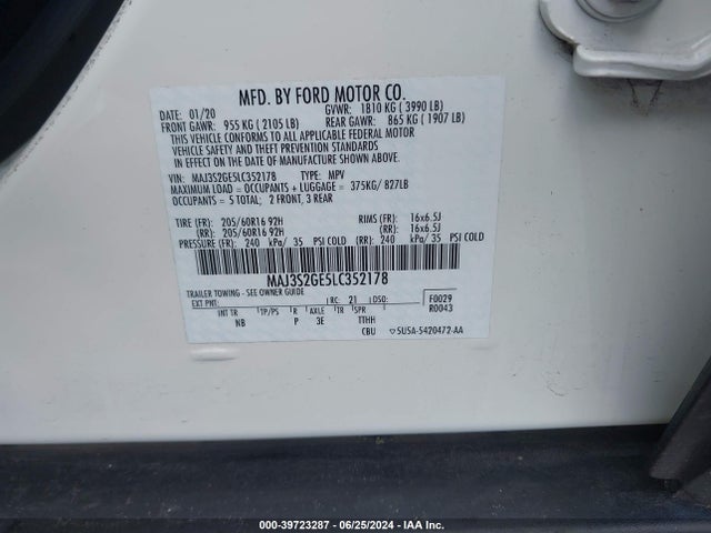 Ford Ecosport Se 2020 MAJ3S2GE5LC352178 Image 9