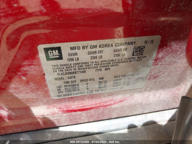 KL4CJASB0KB771400 Buick Encore Fwd Preferred