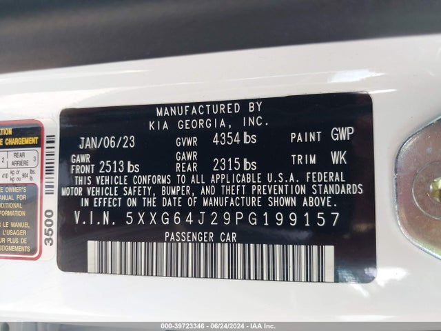 KIA K5 Gt-line 2023 5XXG64J29PG199157 Image 9