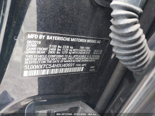 5UXWX7C54H0U40691 BMW X3 Xdrive35i