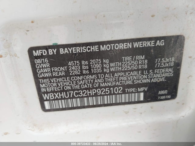 WBXHU7C32HP925102 BMW X1 Sdrive28i