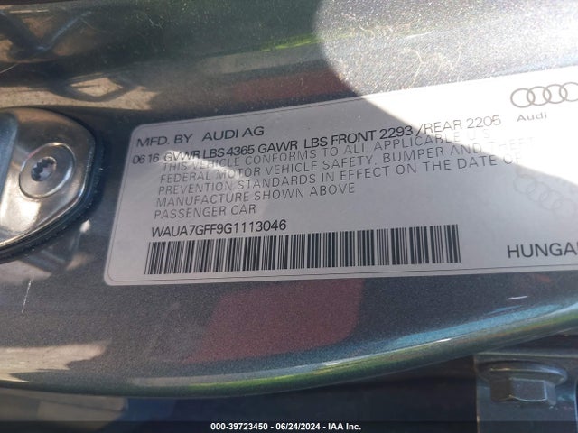 WAUA7GFF9G1113046 Audi A3 1.8t Premium