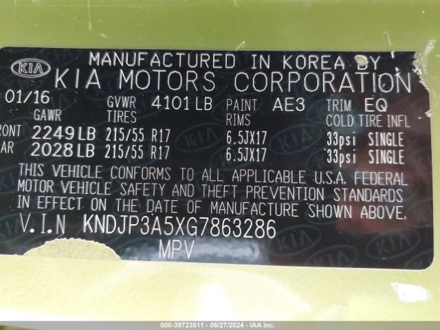 KNDJP3A5XG7863286 KIA SOUL +