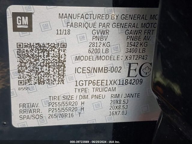 1GTP6EE1XK1184209 GMC Canyon Denali