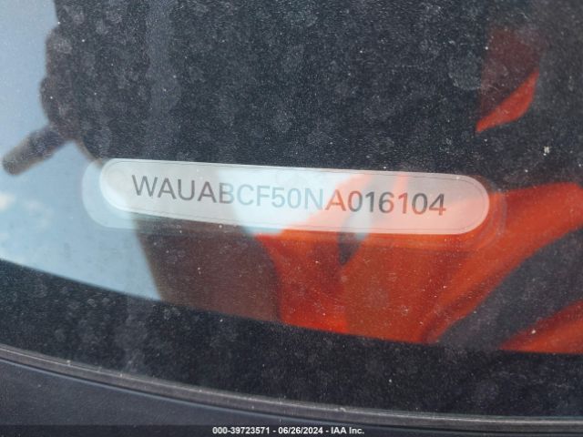 WAUABCF50NA016104 Audi A5 Sportback Premium 40 Tfsi Quattro S Tronic