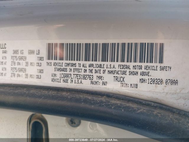2014 RAM 1500 1C6RR7LT7ES182763 Photo 8