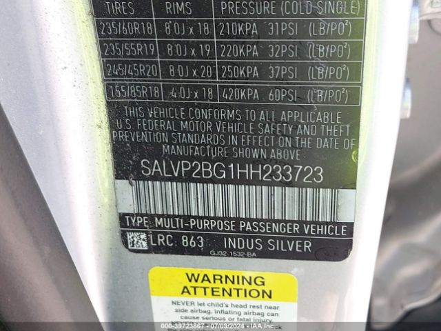 SALVP2BG1HH233723 Land Rover Range Rover Evoque Se/se Premium