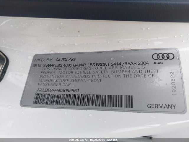 WAUBEGFF5KA099861 Audi A3 45 Premium