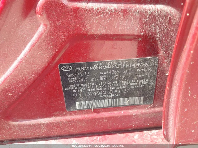 Hyundai SONATA GLS 2014 5NPEB4AC5EH816437 Image 9
