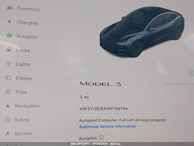 2024 TESLA MODEL 3 5YJ3E1EA3RF749704 Photo 6