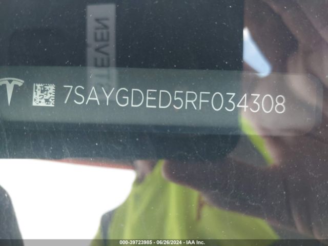 7SAYGDED5RF034308 Tesla Model Y Rwd