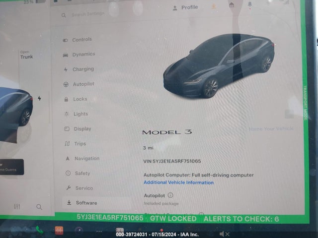 2024 TESLA MODEL 3 5YJ3E1EA5RF751065 Photo 6