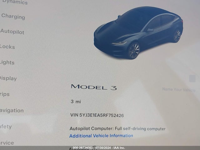 2024 TESLA MODEL 3 5YJ3E1EA5RF752426 Photo 6