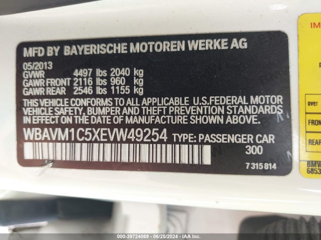 BMW X1 Sdrive28i 2014 WBAVM1C5XEVW49254 Image 9