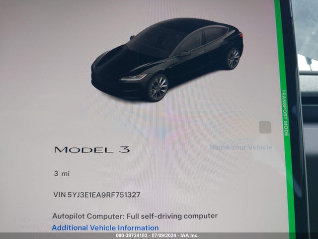 2024 TESLA MODEL 3 5YJ3E1EA9RF751327 Photo 6
