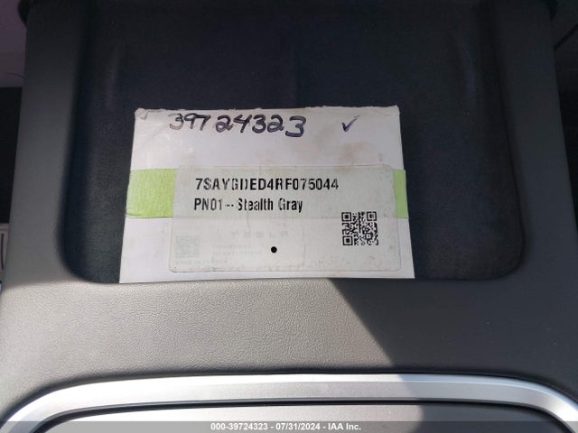 2024 TESLA MODEL Y 7SAYGDED4RF075044 Photo 10