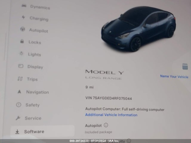 2024 TESLA MODEL Y 7SAYGDED4RF075044 Photo 6
