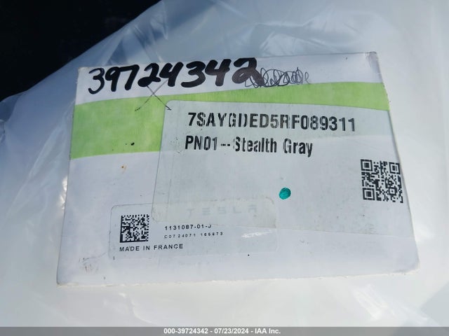 2024 TESLA MODEL Y 7SAYGDED5RF089311 Photo 10