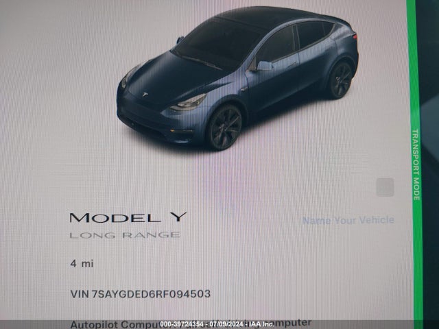 Tesla Model Y Long Range/rwd 2024 7SAYGDED6RF094503 Image 7