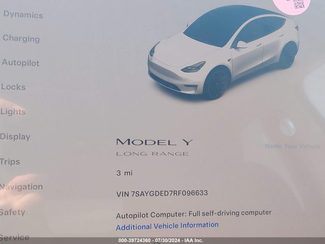 Tesla Model Y Long Range/rwd 2024 7SAYGDED7RF096633 Image 7
