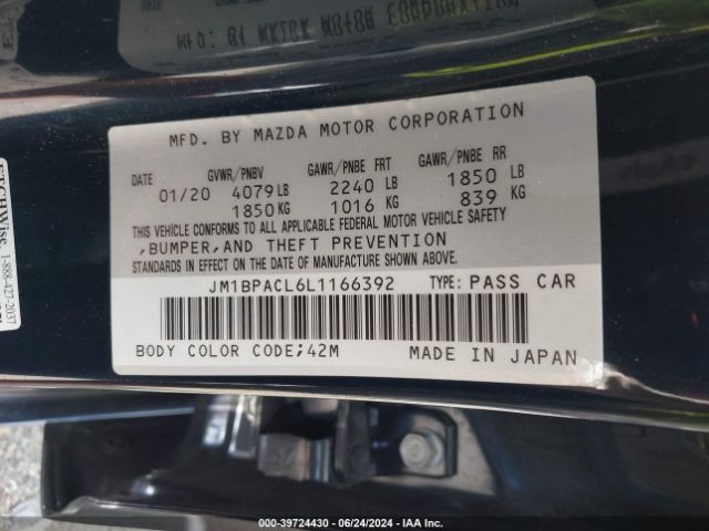 JM1BPACL6L1166392 Mazda Mazda3 Select Package