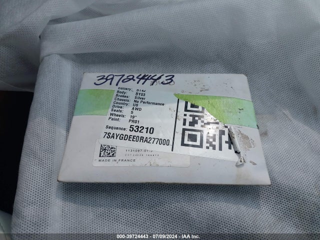 2024 TESLA MODEL Y 7SAYGDEE0RA277000 Photo 10