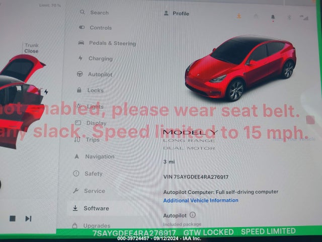 2024 TESLA MODEL Y 7SAYGDEE4RA276917 Photo 6