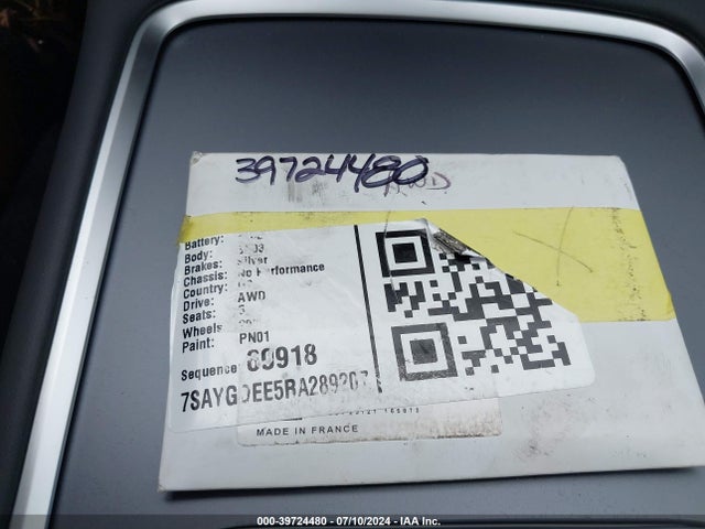 2024 TESLA MODEL Y 7SAYGDEE5RA289207 Photo 10