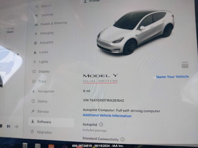 7SAYGDEF1RA281842 Tesla Model Y Performance Dual Motor All-wheel Drive