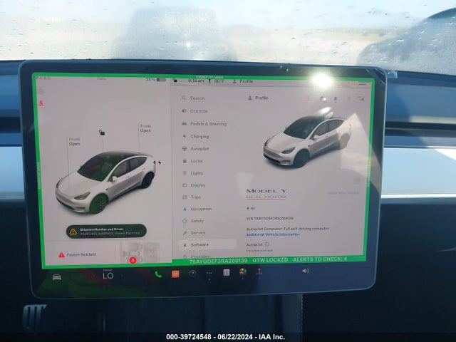 7SAYGDEF2RA289139 Tesla Model Y Performance Dual Motor All-wheel Drive
