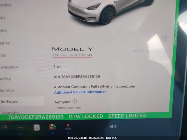 2024 TESLA MODEL Y 7SAYGDEF2RA289139 Photo 6