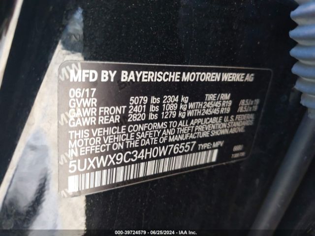 5UXWX9C34H0W76557 BMW X3 Xdrive28i