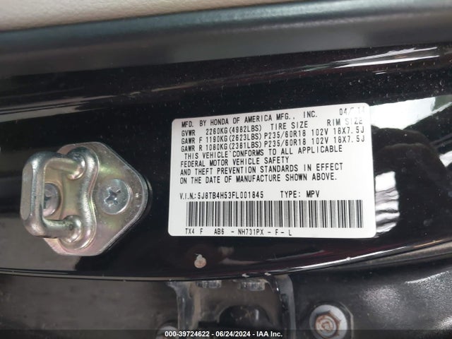 Acura RDX 2015 5J8TB4H53FL001845 Image 9
