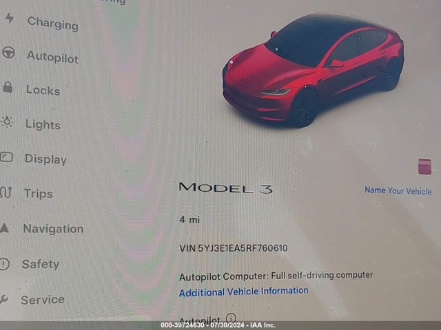 2024 TESLA MODEL 3 5YJ3E1EA5RF760610 Photo 6