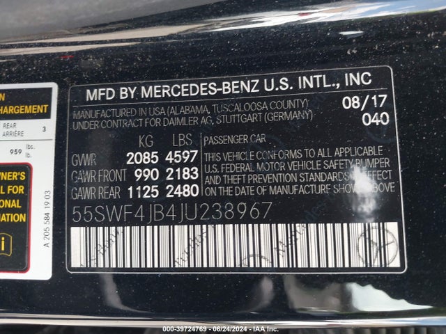 Mercedes-Benz C 300 2018 55SWF4JB4JU238967 Image 9