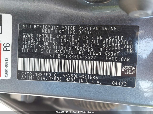 Toyota CAMRY LE 2014 4T1BF1FK6EU412327 Image 9