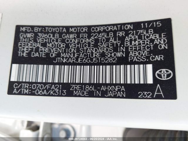 JTNKARJE6GJ515282 Scion IM