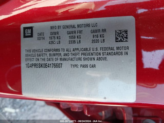 1G4PR5SK0E4176607 Buick Verano Convenience Group