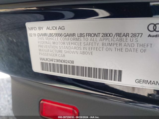 WAUK2AF23KN082438 Audi A6 55 Premium
