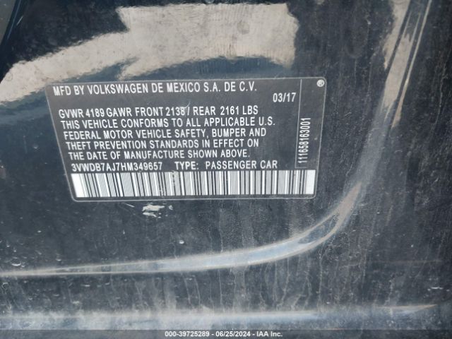 3VWDB7AJ7HM349657 Volkswagen Jetta 1.4t Se