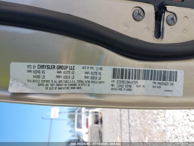 Продаж на аукціоні авто 2010 Chrysler 300 Touring/signature Series/executive Series, vin: 2C3CA5CV5AH147379, номер лоту: 39725298