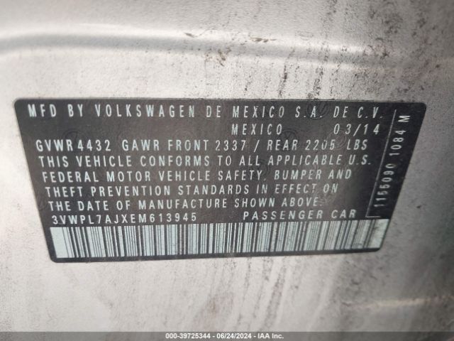 3VWPL7AJXEM613945 Volkswagen Jetta Sportwagen 2.0l Tdi