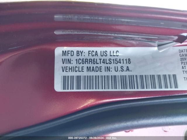 1C6RR6LT4LS154118 RAM 1500 Classic Warlock  4x2 5'7 Box
