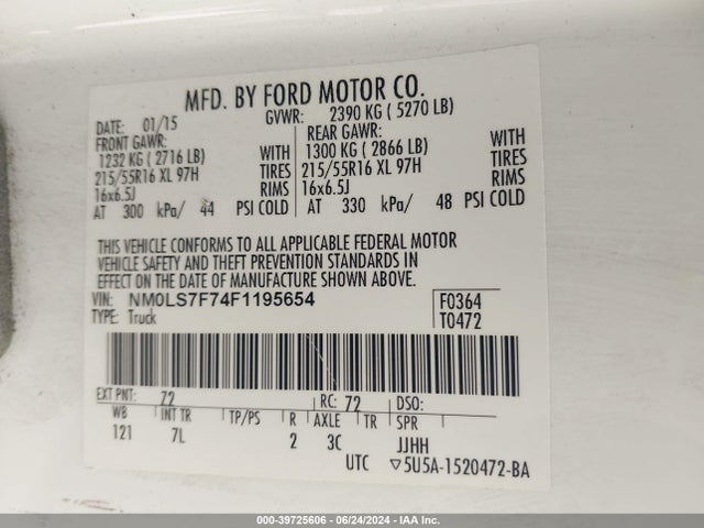 Ford Transit Connect Xlt 2015 NM0LS7F74F1195654 Image 9