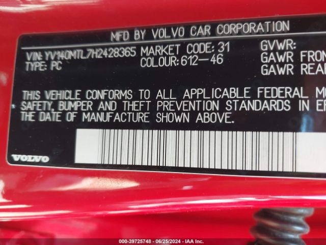 YV140MTL7H2428365 Volvo S60 T5 Dynamic