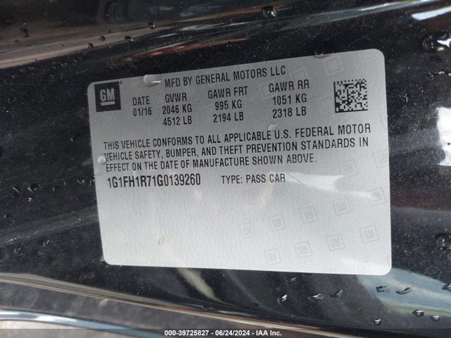 Chevrolet CAMARO 2SS 2016 1G1FH1R71G0139260 Image 9
